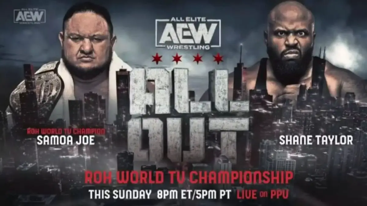 Samoa Joe vs Shane Taylor ROH Television Championship AEW All Out 2023 PPV event