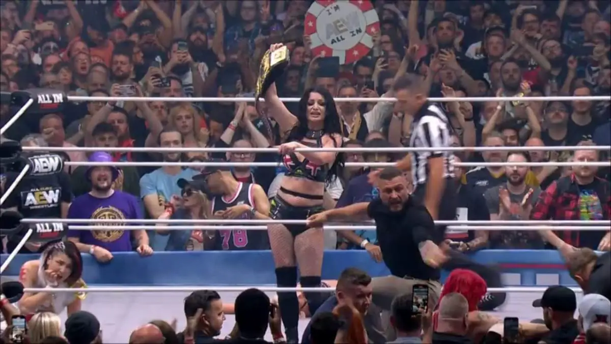 Saraya AEW Women' Champion AEW All In 2023 event