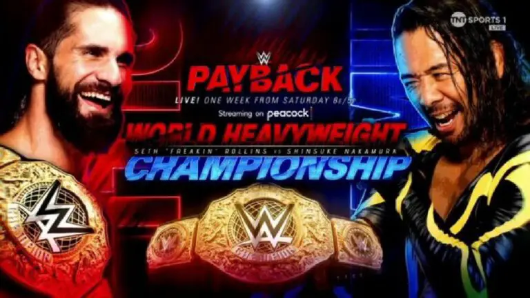 WWE Payback 2023 Match Order- Rollins-Nakamura Main Event