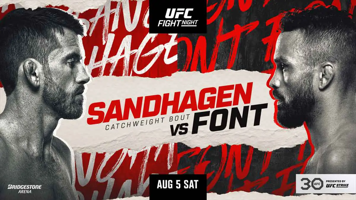 UFC Nashville 2023 Poster Sanghagen vs Font