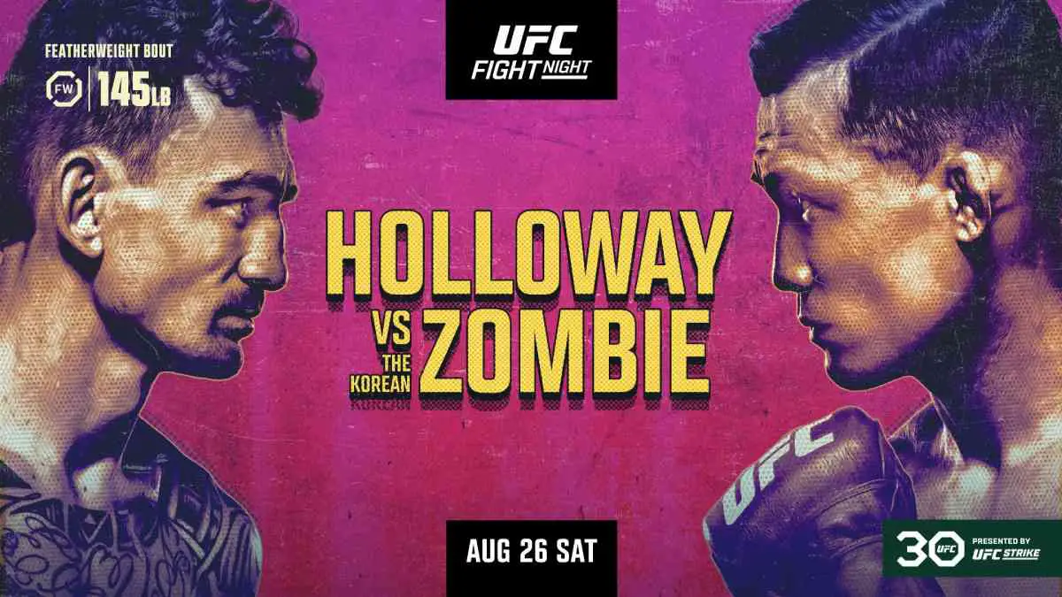 UFC Singapore Holloway vs Zombie Poster