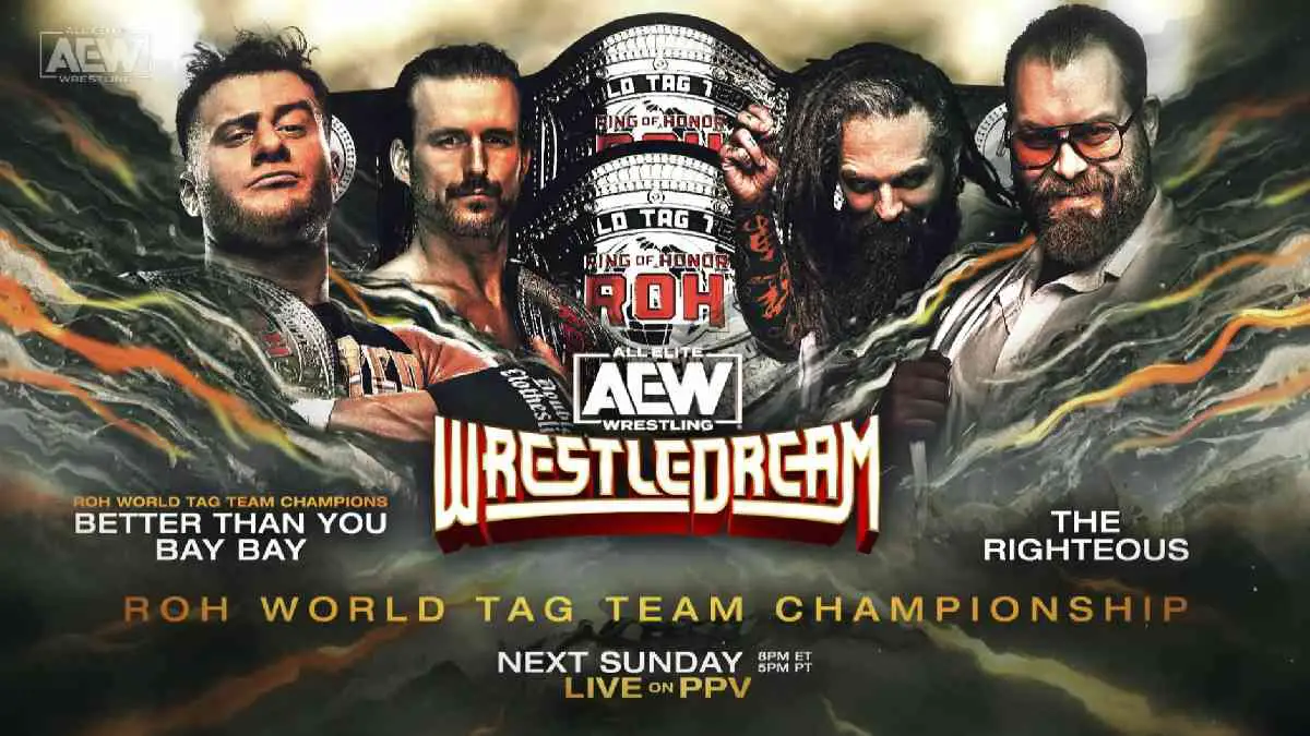 MJF & Adam Cole vs Righteous AEW WrestleDream 2023