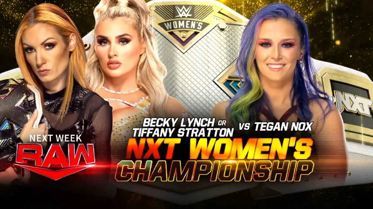 NXT Women's Title bout October 2 RAW
