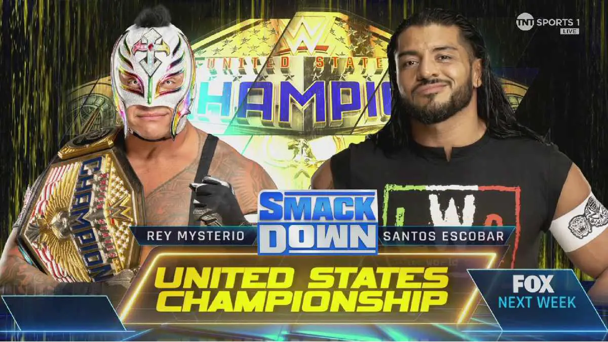 Rey Mysterio vs Santos Escobar United States title match September 29 SmackDown