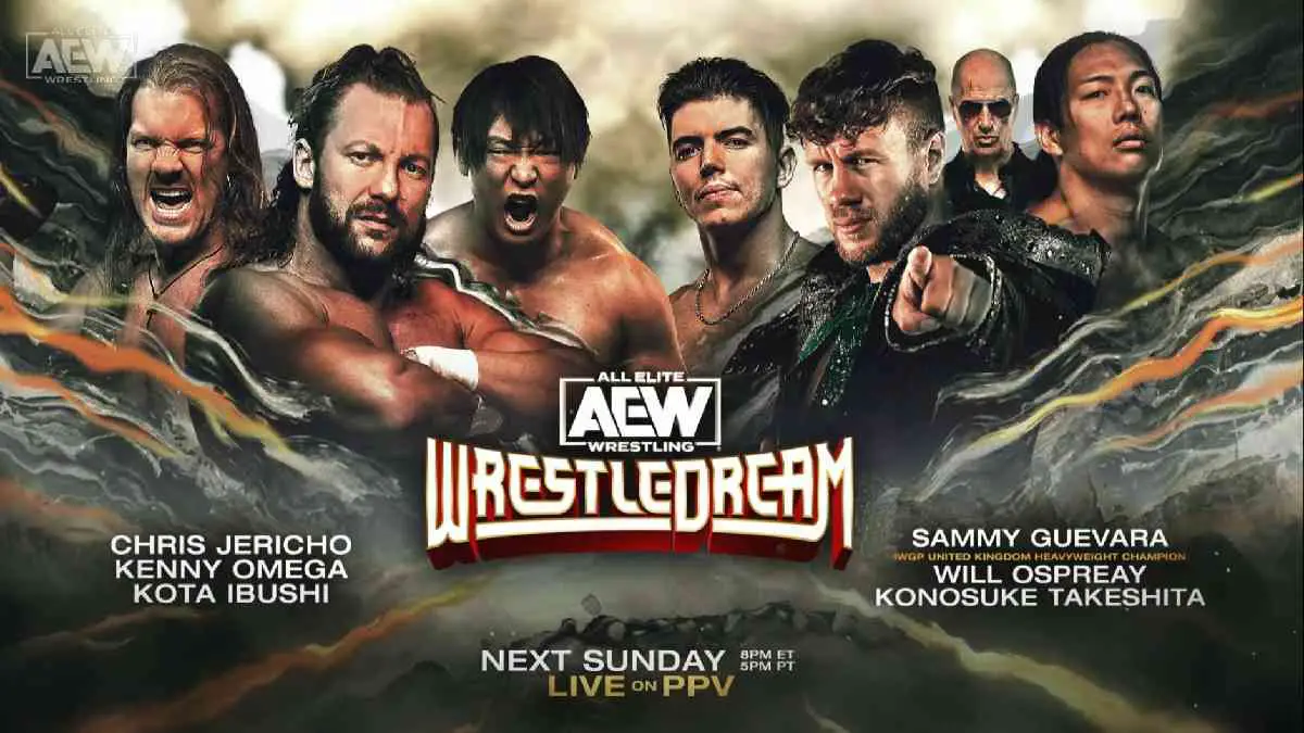 Konosuke Takeshita, Will Ospreay & Sammy Guevara vs Kota Ibushi, Kenny Omega & Chris Jericho AEW WrestleDream 2023