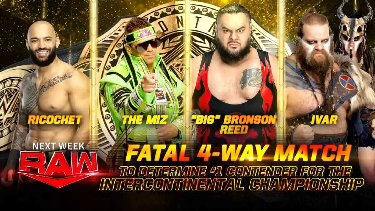 Fatal 4 way for Intercontinental title November 6 RAW
