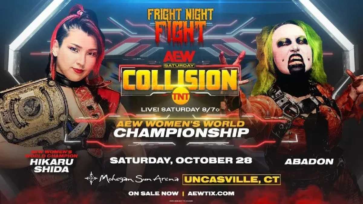 Hikaru Shida vs Abadon AEW Women's title match October 28 AEW Collision