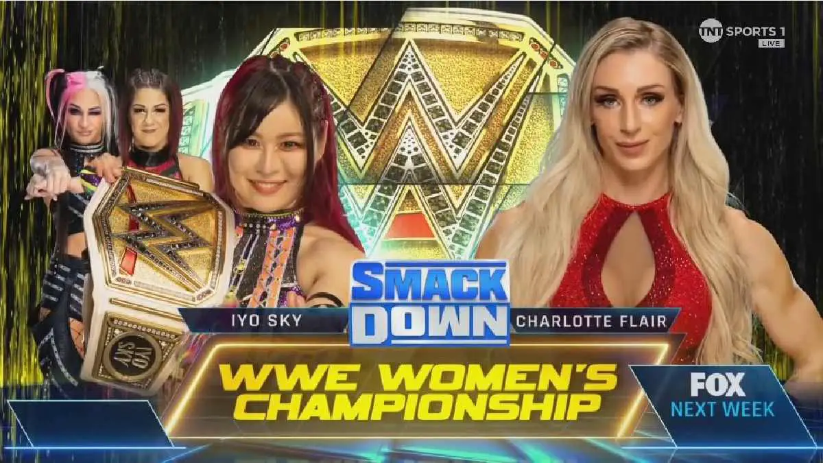 Iyo Sky vs Charlotte Flair WWE Women's title bout October 20 SmackDown