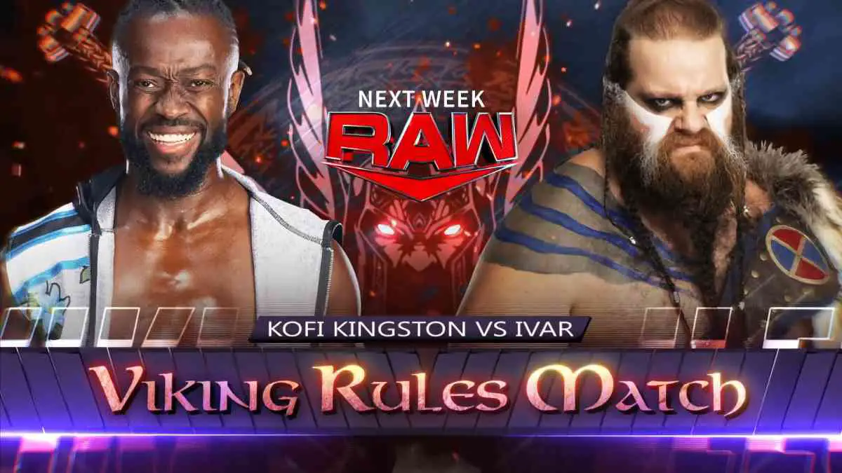 Kofi Kingston vs Ivar WWE RAW October 9
