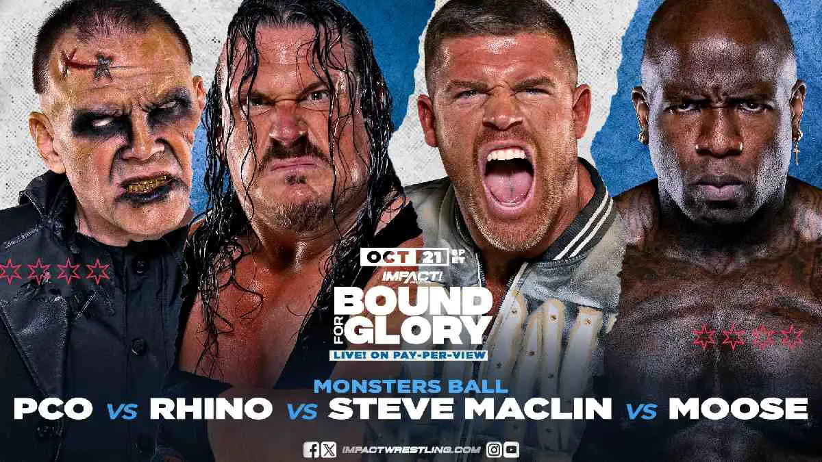 Moose vs Rhino vs PCO vs Steve Maclin Monsters Ball Match IMPACT Bound For Glory 2023 PPV event