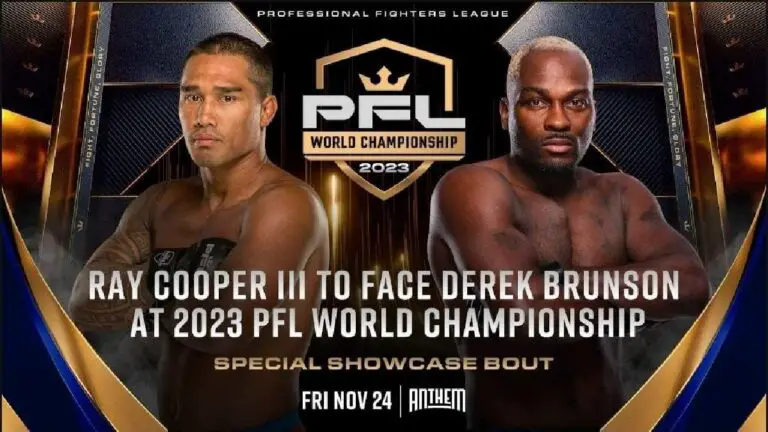 Ray Cooper III vs Derek Brunson Set for PFL World Championship 2023