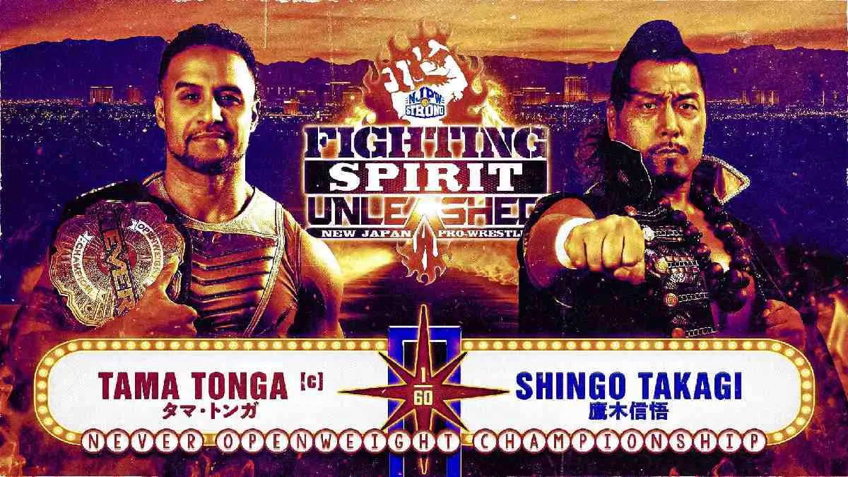 Shingo Takagi vs Tama Tonga for the NEVER Openweight Championship