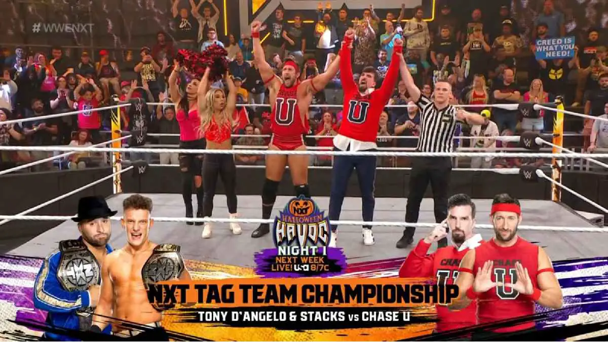 The Family vs Chase U NXT Tag Team Title bout