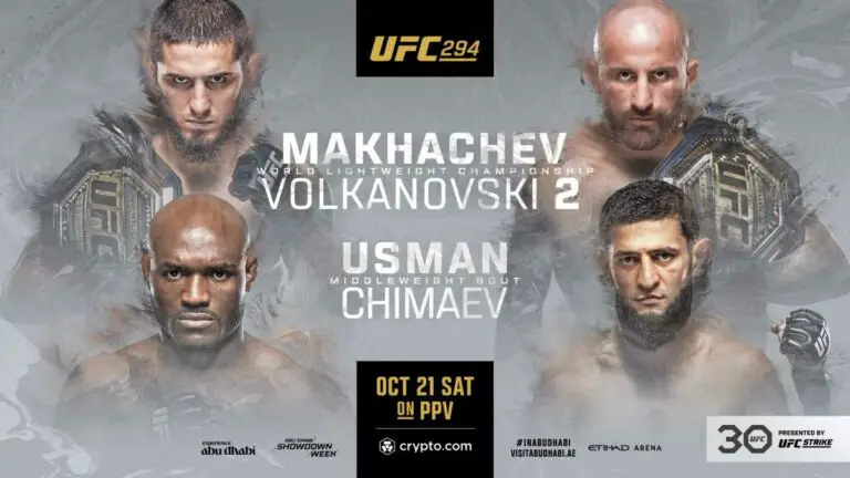Islam Makhachev vs Alexander Volkanovski 2 UFC 294 Live Blog