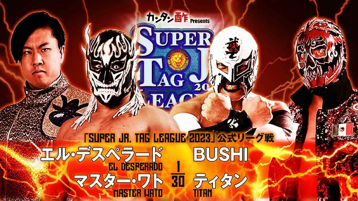 Master Wato & El Desperado vs Titan & Bushi NJPW Super Jr Tag League 2023