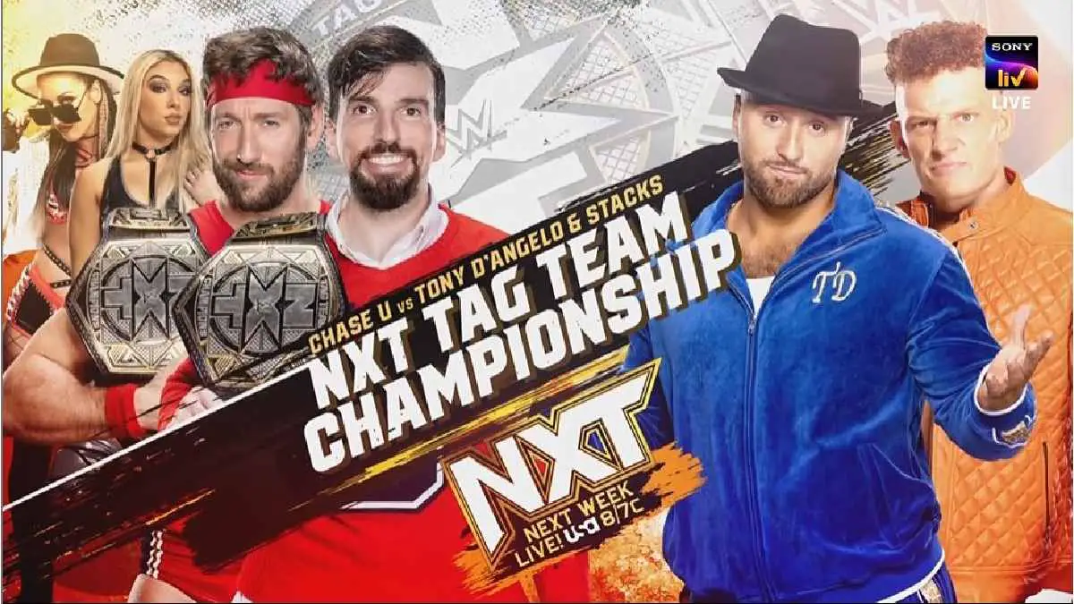 Chase U vs The Family NXT Tag title match November 14 NXT