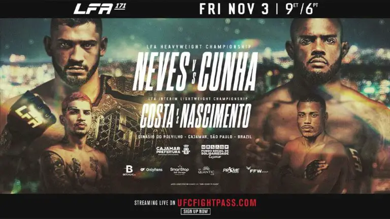 LFA 171: Neves vs. Cunha Live Results, Fight Card, Start Time