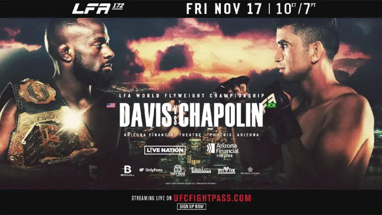 LFA 172 Results Live Davis vs Chapolin, Fight Card, Start Time