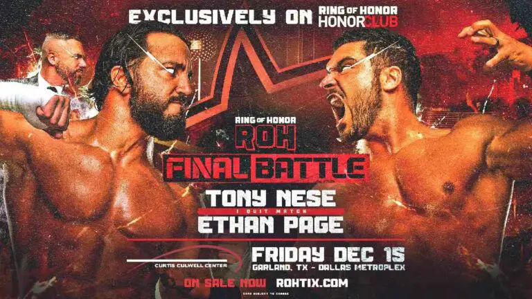 ROH Final Battle 2023 Updated Card: FTR vs BCC, Page vs Nese Added