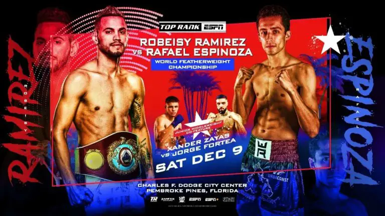 Robeisy Ramirez vs Rafael Espinoza Results Live, Card, Time