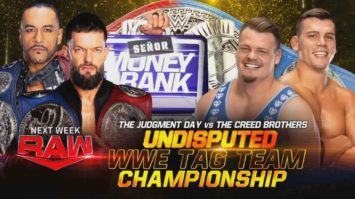 The Judgement Day vs Creed Brothers Tag Team match December 18 RAW