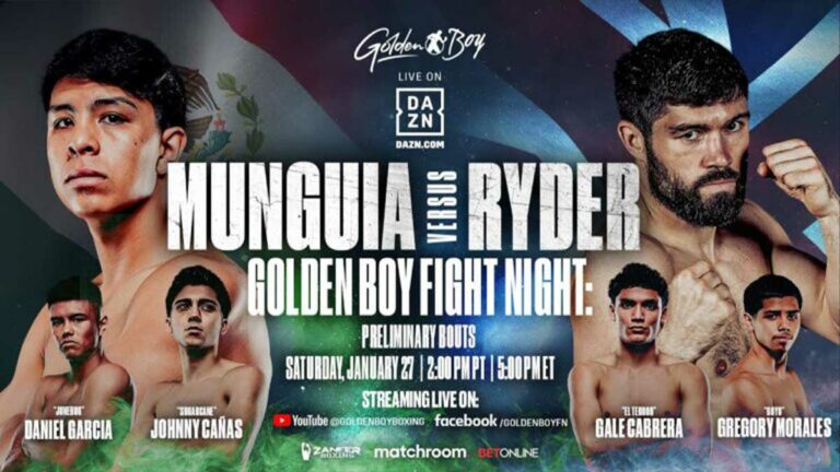 Jaime Munguia vs John Ryder Results Live, Fight Card, Time