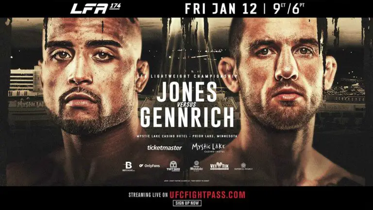 LFA 174 Results Live, Jones vs Gennrich Fight Card, Time
