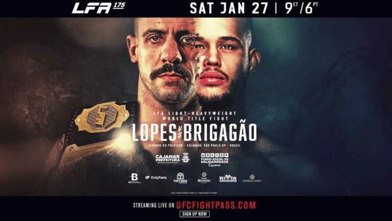 LFA 175: Lopes vs Brigagao Results Live, Fight Card, Time