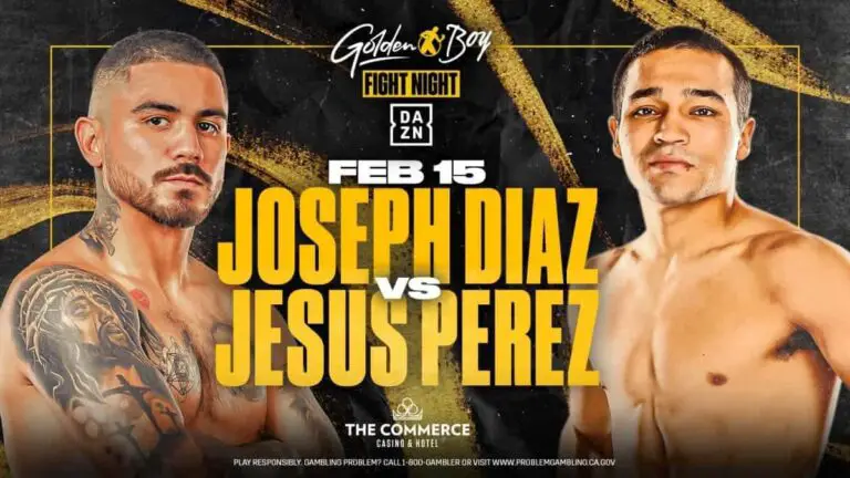 Joseph Diaz Jr. vs Jesus Perez Results Live, Fight Card
