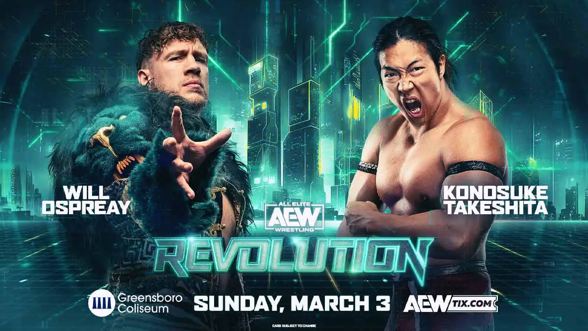 AEW Revolution 2024: Ospreay vs Takeshita, Sting’s Last Match Official