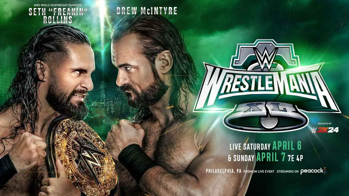 Seth Rollins vs Drew McIntyre WrestleMania 40