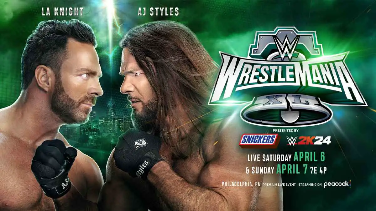 AJ Styles vs LA Knight WWE WrestleMania 40