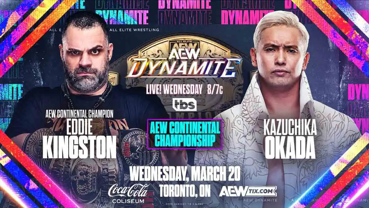 AEW Dynamite March 20: Continental Crown, Jericho vs Hook & More Set