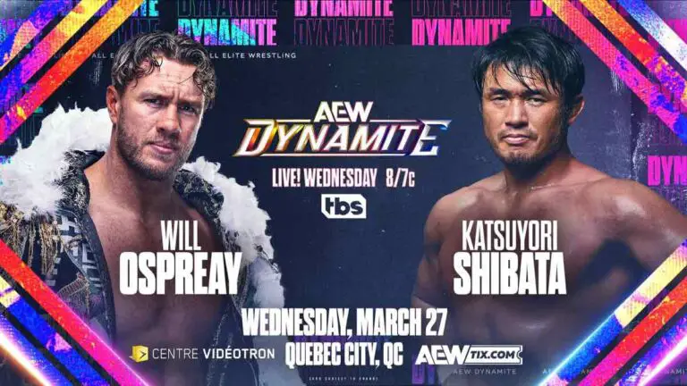 AEW Dynamite March 27: Ospreay vs Shibata, Swerve vs Takeshita Set