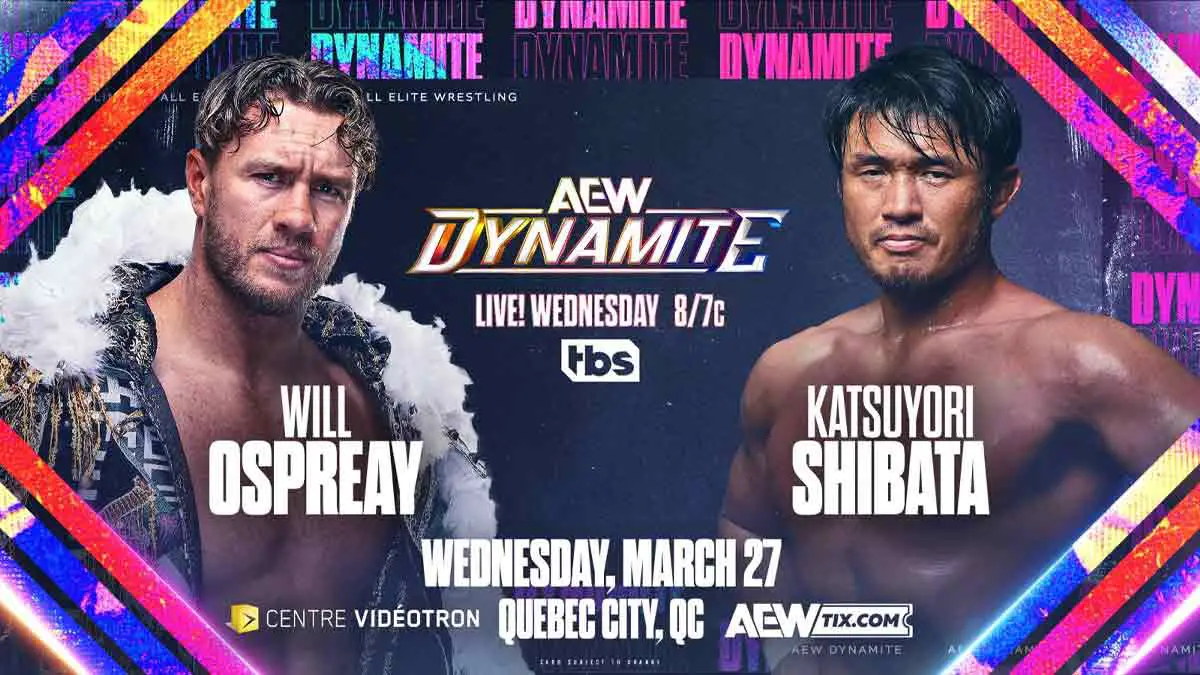 AEW Dynamite March 27: Ospreay vs Shibata, Swerve vs Takeshita Set