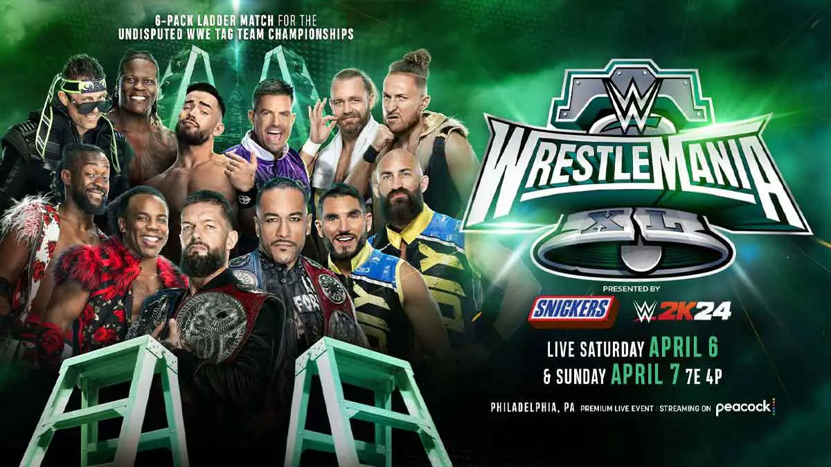 6-Pack Tag Team Title Ladder Match WrestleMania 40