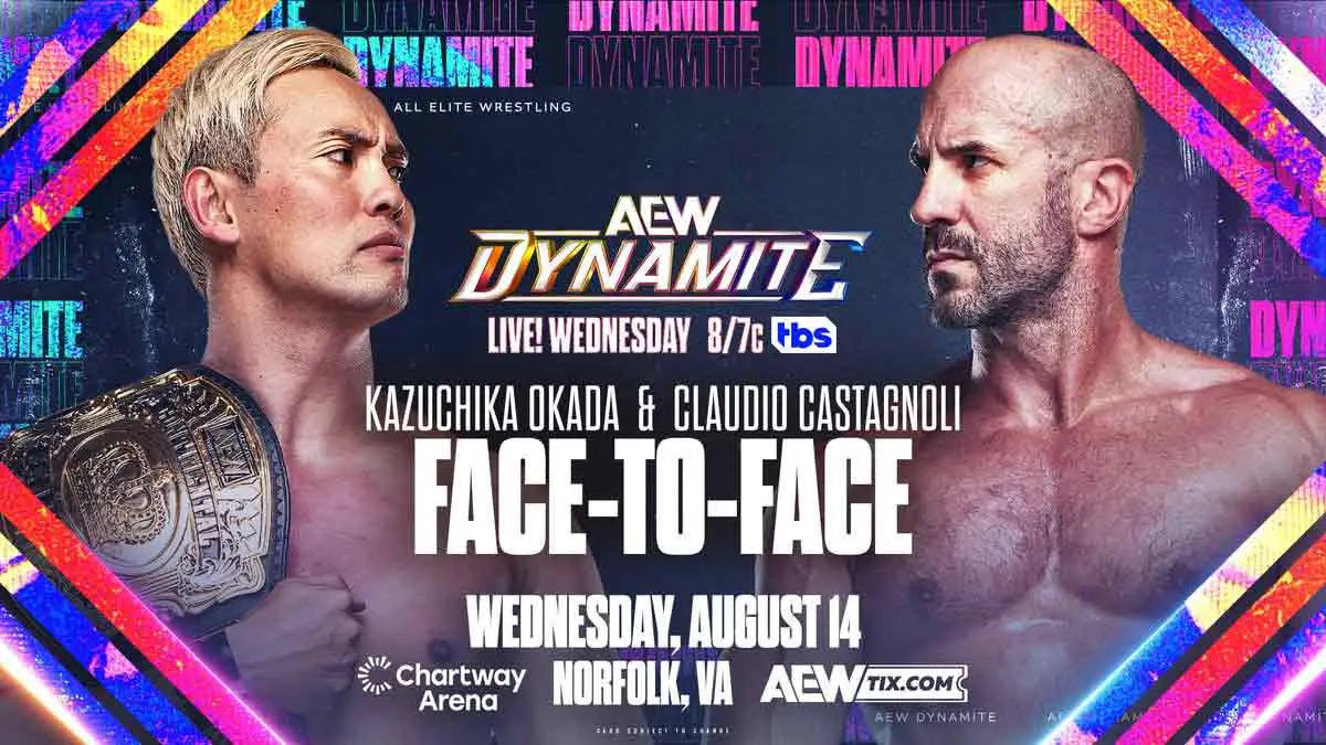 AEW Dynamite August 14: Swerve vs Yuta Set, Okada & Claudio Face-to-Face
