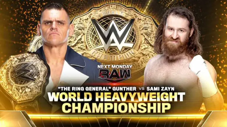 Gunther vs Sami Zayn WWE RAW October 7 2024