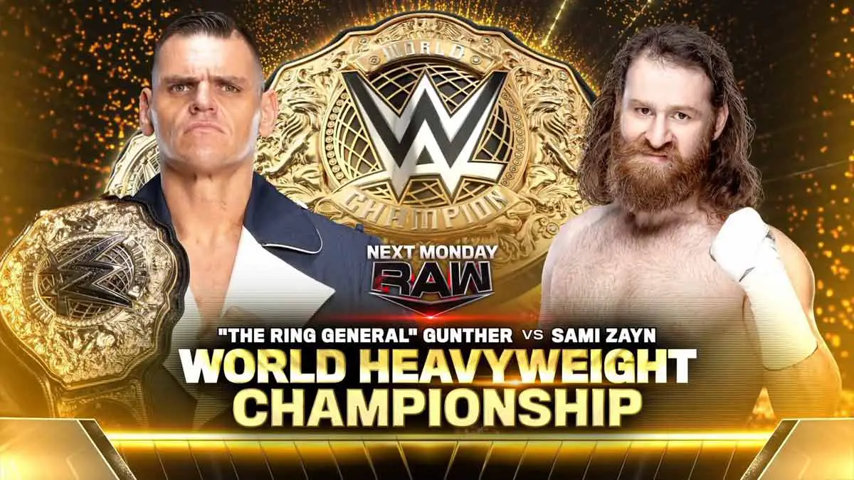 WWE RAW October 7: Gunther vs Sami World Title & More Announced