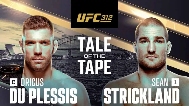 Dricus Du Plessis vs Sean Strickland UFC 312