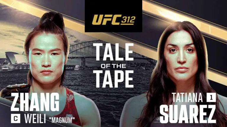 Zhang Weili vs Tatiana Suarez UFC 312