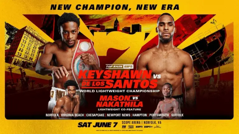 Keyshawn Davis vs Edwin De Los Santos Poster